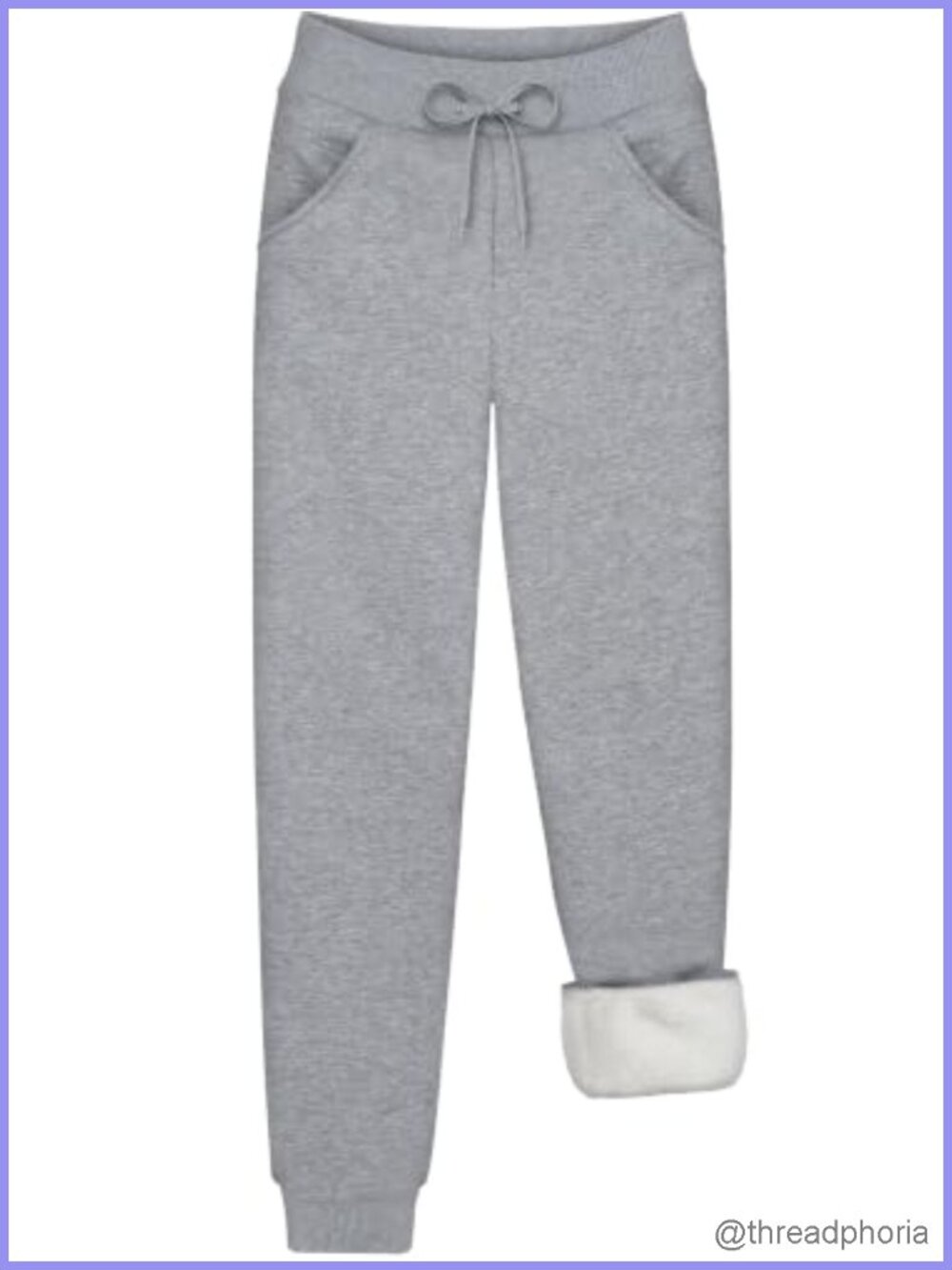 Women's Fleece Lined Sherpa Sweatpants Athletic Joggers with Pockets Winter Warm